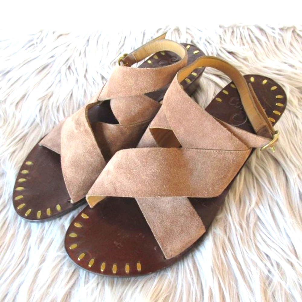 Calleen Cordero Tan Suede Sandals